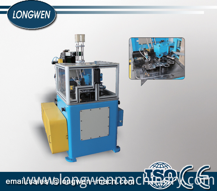 High speed metal end cap making line rotary liner